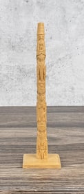 Leon Ridley Northwest Coast Carved Totem Pole
