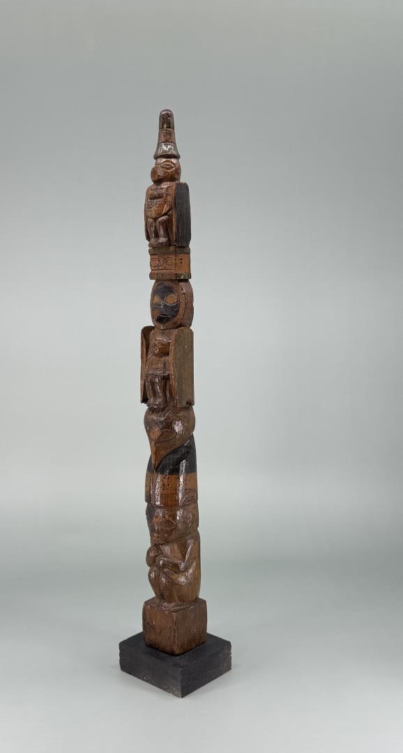 Ron Smith Alaska Inuit Eskimo Carved Totem Pole (1 of 5)