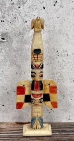 1950s Northwest Coast Carved Bone Totem Pole