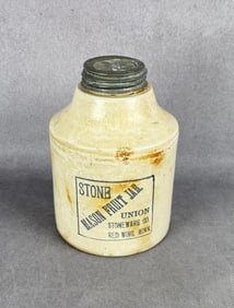 Red Wing Stoneware Half Gallon Mason Fruit Jar