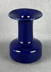 Mid Century Cobalt Blue Pottery Vase