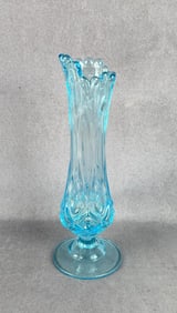 Viking Glass Sandwich Museum Ice Blue Swung Vase