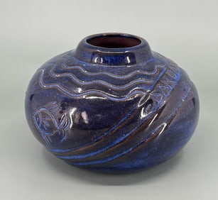 Kim Smith Art Pottery Barbados Souvenir Vase