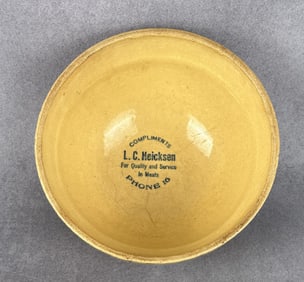 Red Wing Montana Saffron Ware Advertising Bowl