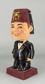 Shriners Masonic Paper Mache Bobblehead