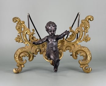 Art Noveau Style Cherub Mirror Picture Frame Stand