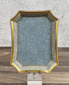 Royal Copenhagen Crackle Glaze Change Key Dish