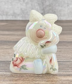 Fenton Glass Opalescent Hand Painted Clown
