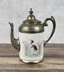 Antique Enamelware & Pewter Coffee Pot
