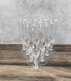 Igor Carl Faberge Kissing Dove Champagne Flutes