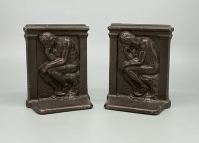 The Thinker Brass Bookends