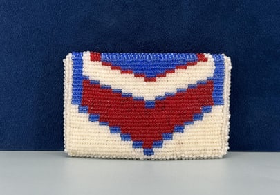Plains Native American Indian Beaded Belt Buckle