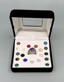 Sterling Silver Ring With Interchangeable Stones