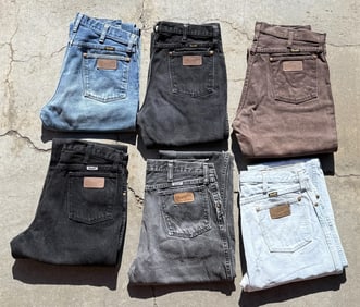 Group Of Vintage Wrangler Denim Jeans