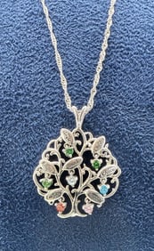 Bradford Exchange Sterling Family Tree Necklace