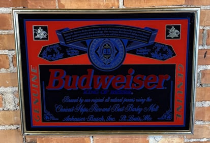 Budweiser Beer Glass Advertising Mirror