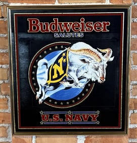 Budweiser Beer US Navy Advertising Mirror