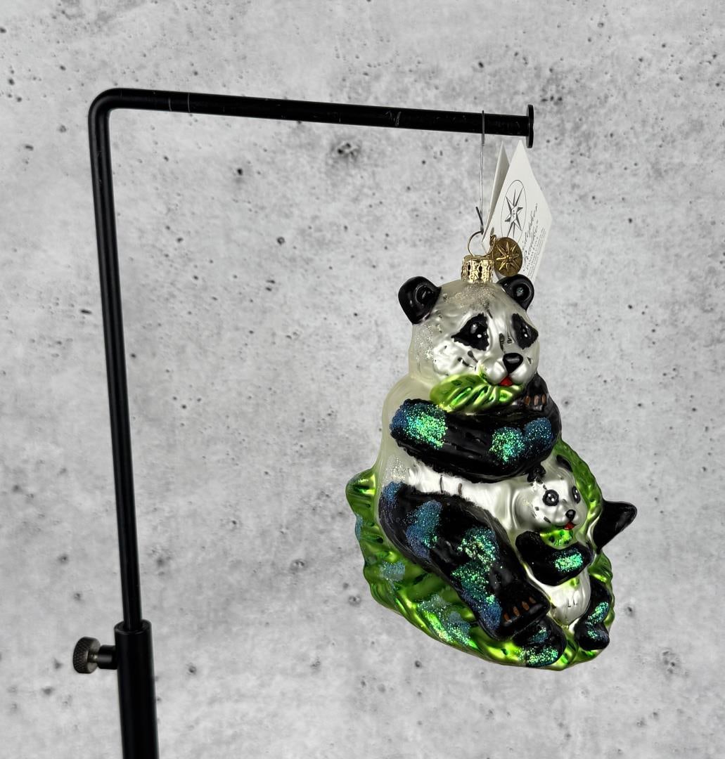 Christopher Radko Panda Love Christmas Ornament: 5 1/2" tall.