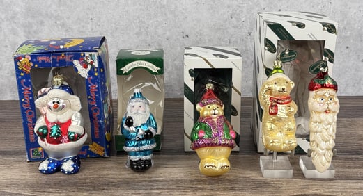 Collection of Glass Christmas Ornaments