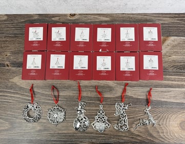 Lot of 18 Lenox Metal Christmas Ornaments