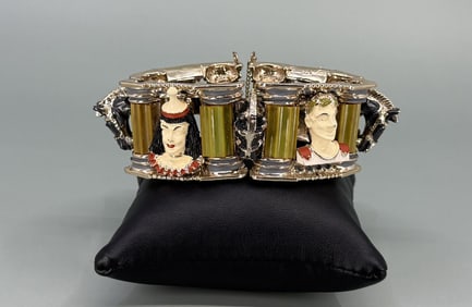 Bakelite Column Roman Costume Jewelry Bracelet