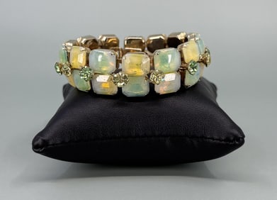 Kramer Gold Filled Rhinestone Costume Bracelet