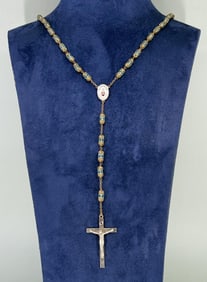 Art Deco Glass Bead Rosary