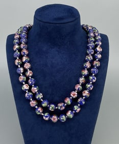 Chinese Cloisonne Bead Necklace