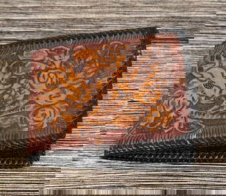 Vintage Cowboy Tooled Leather Wallet