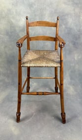 Shaker Ladderback Rush Seat High Chair
