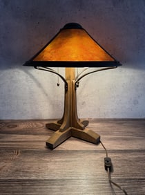 Arts & Crafts Warren Hile Mission Oak Lamp