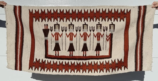 Mexican Yei Dancer Pattern Rug