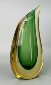 Luigi Onesto Sommerso Murano Art Glass Vase