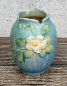 Roseville Pottery White Rose Vase 978-4