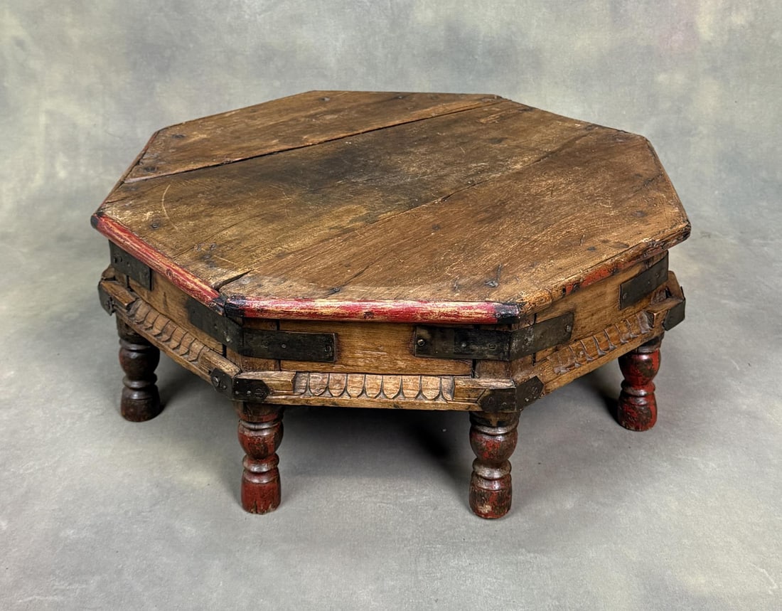 Antique Gujarat Takhat Bajot Low Table (1 of 7)