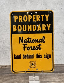 USFS US Forest Service Property Boundary Sign
