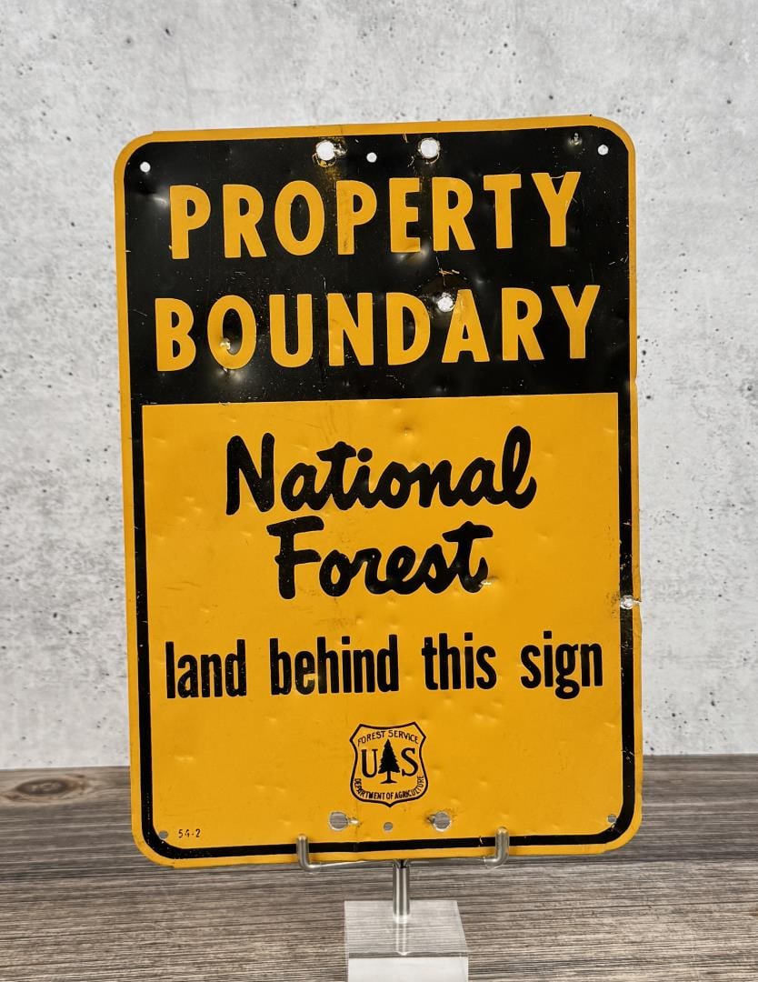 USFS US Forest Service Property Boundary Sign (1 of 3)