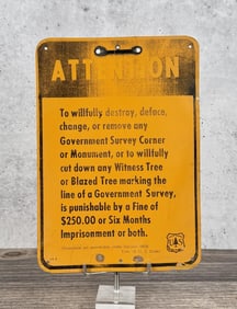 USFS US Forest Service Attention Warning Sign