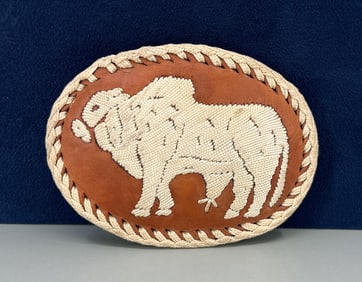 Vintage Brahma Bull Cowboy Belt Buckle