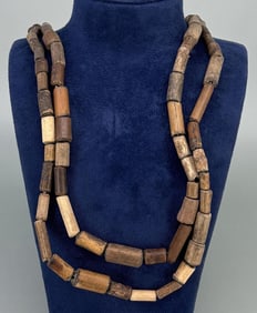 Antique California Indian Site Wood Trade Beads