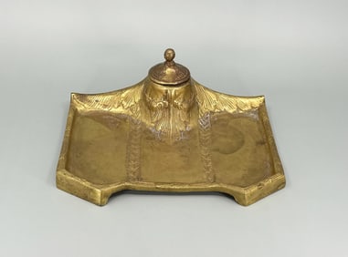 Art Nouveau Brass Ink Well