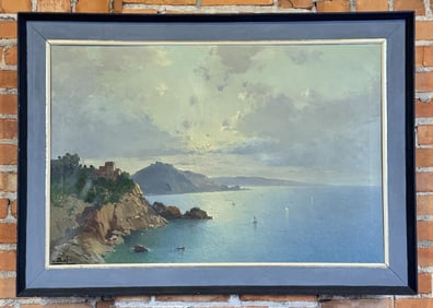 Ensel Salvi Bay of Naples Oil Painting
