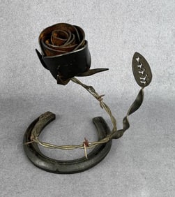 Cowboy Forged Iron Barbed Wire Rose