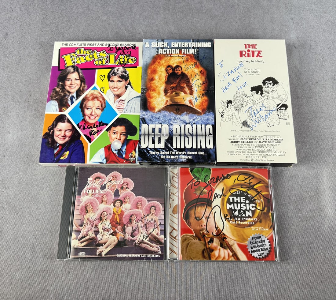 Collection of Signed DVD VHS CD's (1 of 3)