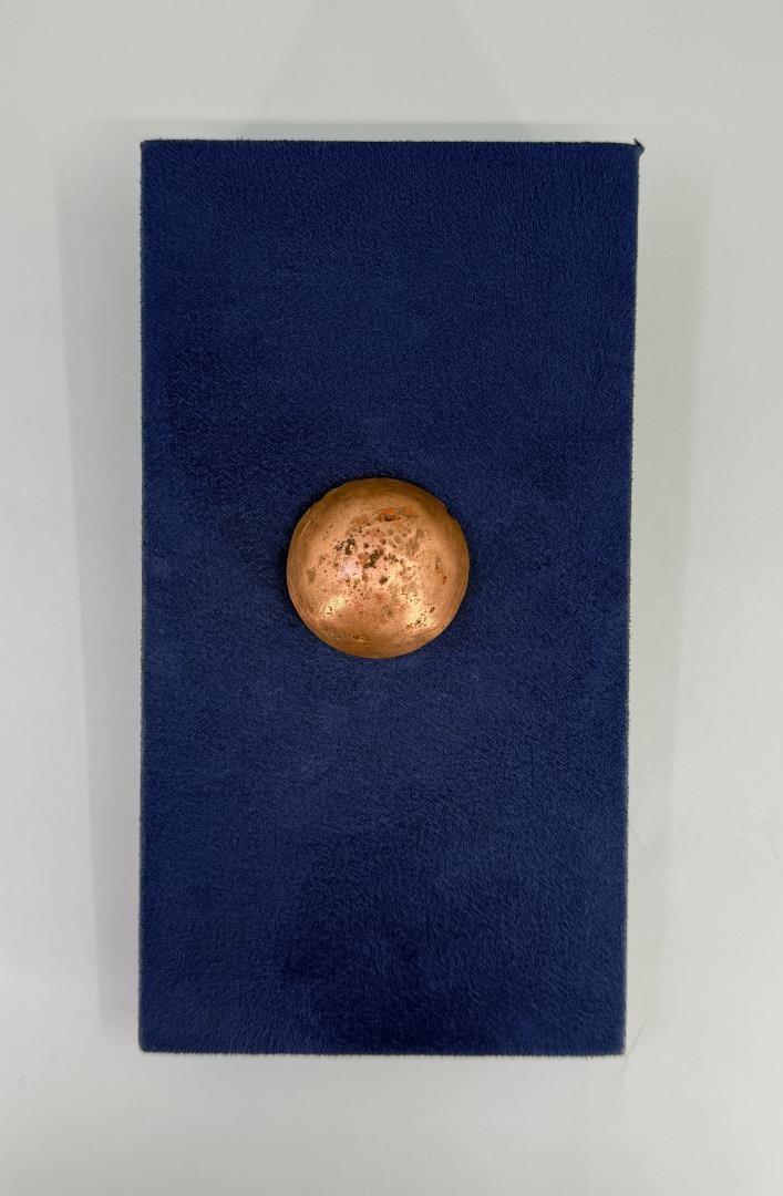 Anaconda Copper Company Montana Button Ingot: From the Estate of an Anaconda Copper Company Employee. 106.6 grams. 1 1/2" diameter.