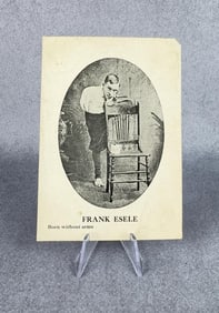 Frank Esele Signed Souvenir Freak Sideshow Card