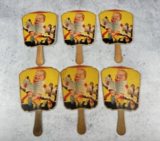 Advertising Hand Fans 666 Cold Remedy Medicine
