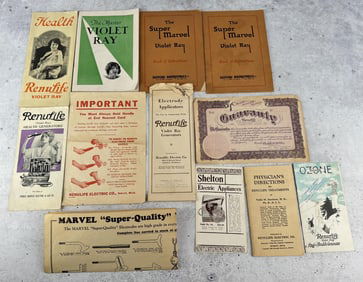 Collection of Violet Ray Booklets Quack Medicine