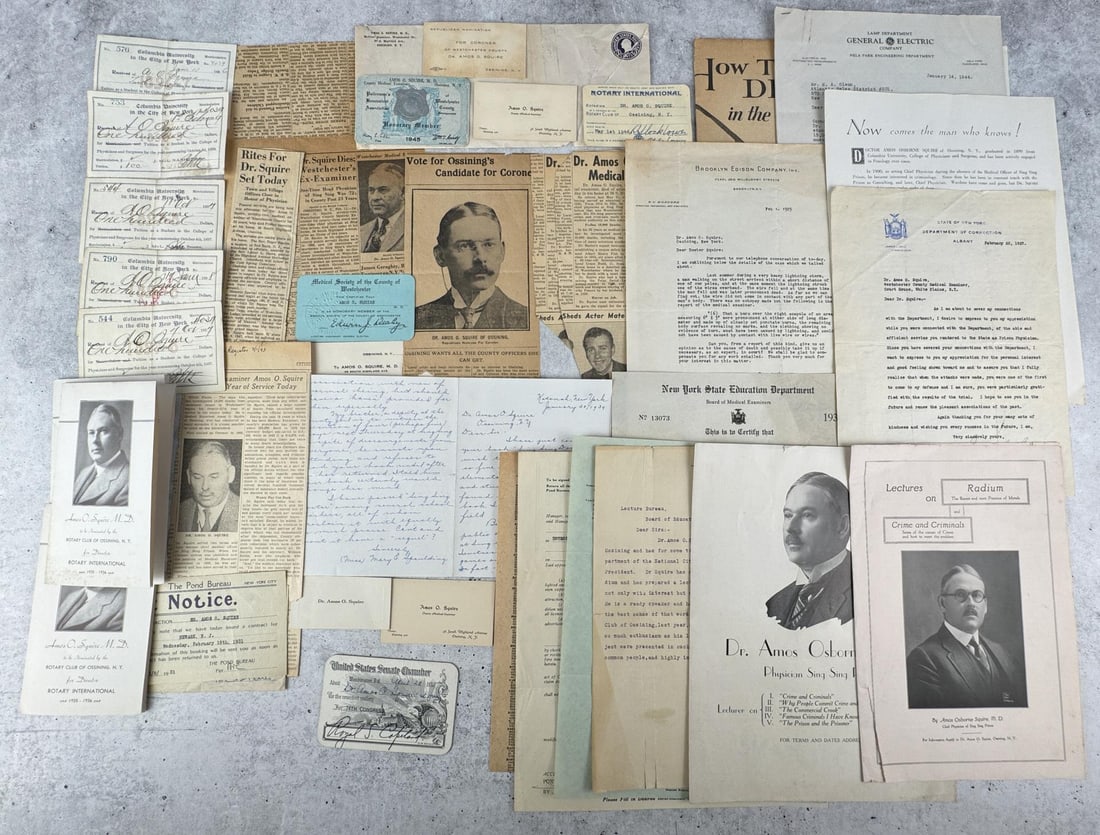 Amos Osborne Squire Sing Sing Prison Documents (1 of 6)