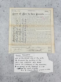 Confederate Bond Signed by George Trenholm